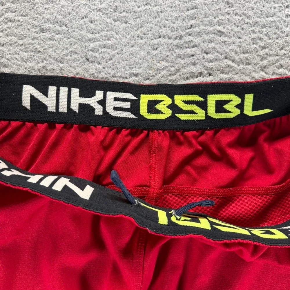 Nike Dri-Fit Shorts Mens L Red Athletic Washington Nationals MLB Baseball Sports
